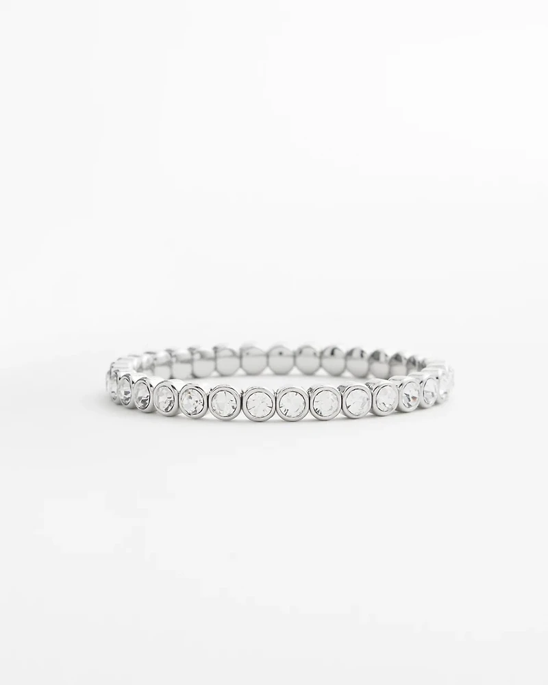 Faux Tennis Stretch Bracelet