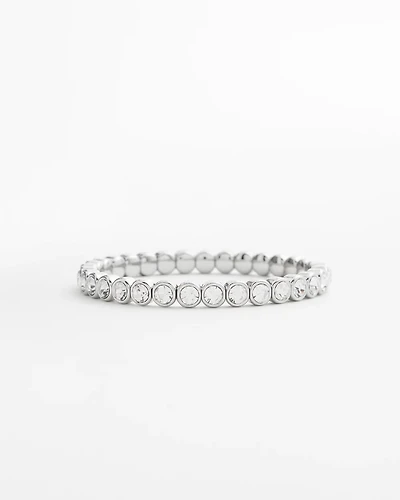 Faux Tennis Stretch Bracelet