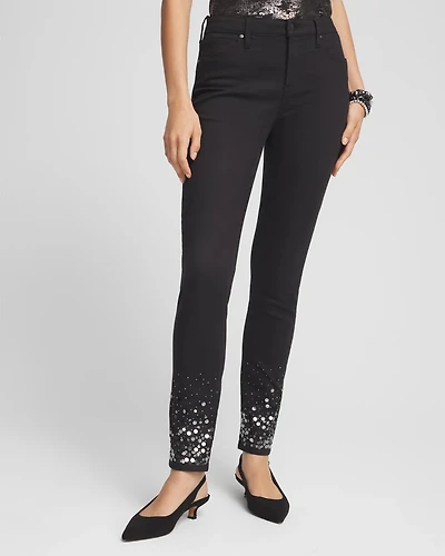 Girlfriend Sequin Ankle Jeans