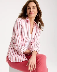 No Iron Stretch Striped Shirt