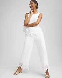 Travelers™ Crochet-Lace Cropped Pants