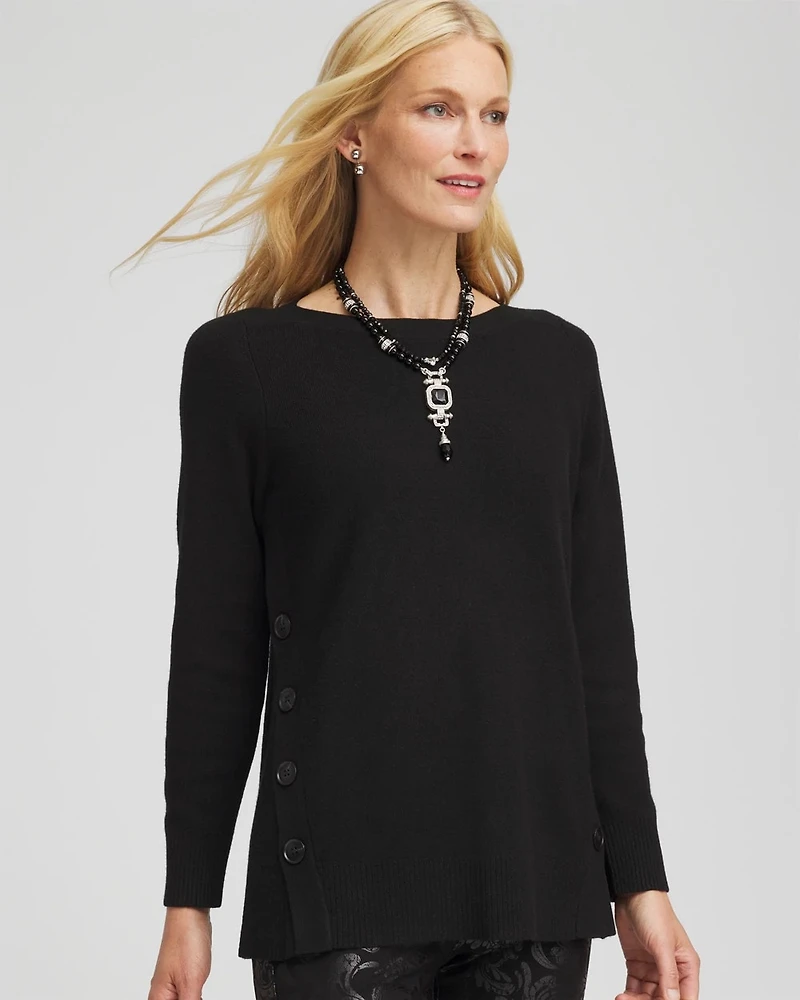 Ella Button Tunic Sweater