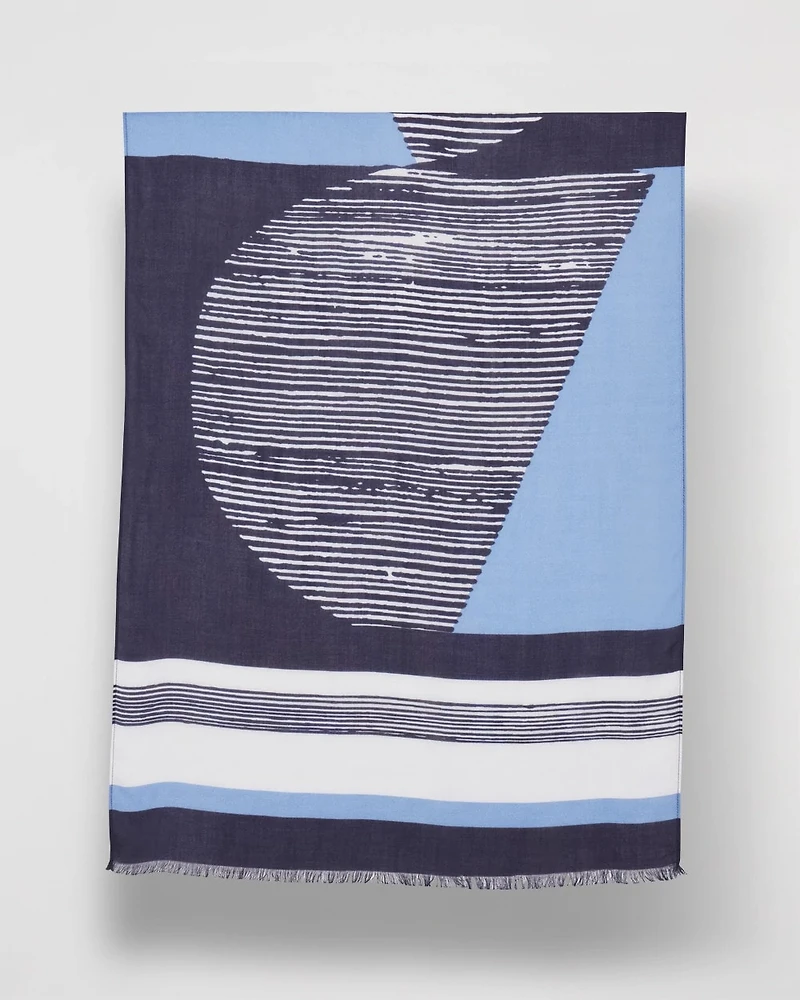 Printed Woven Oblong Scarf