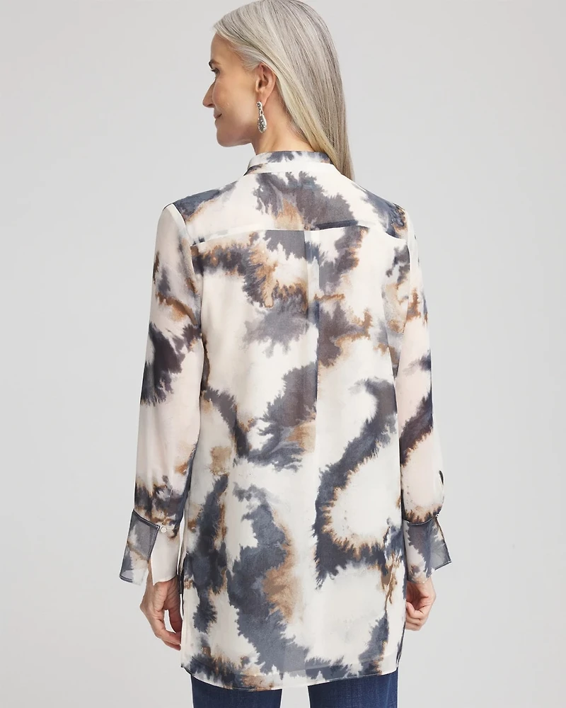 Tie-dye High-low Tunic