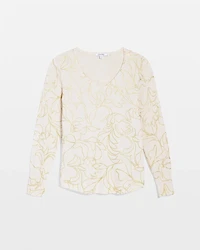 Ella Foiled V-Neck Sweater