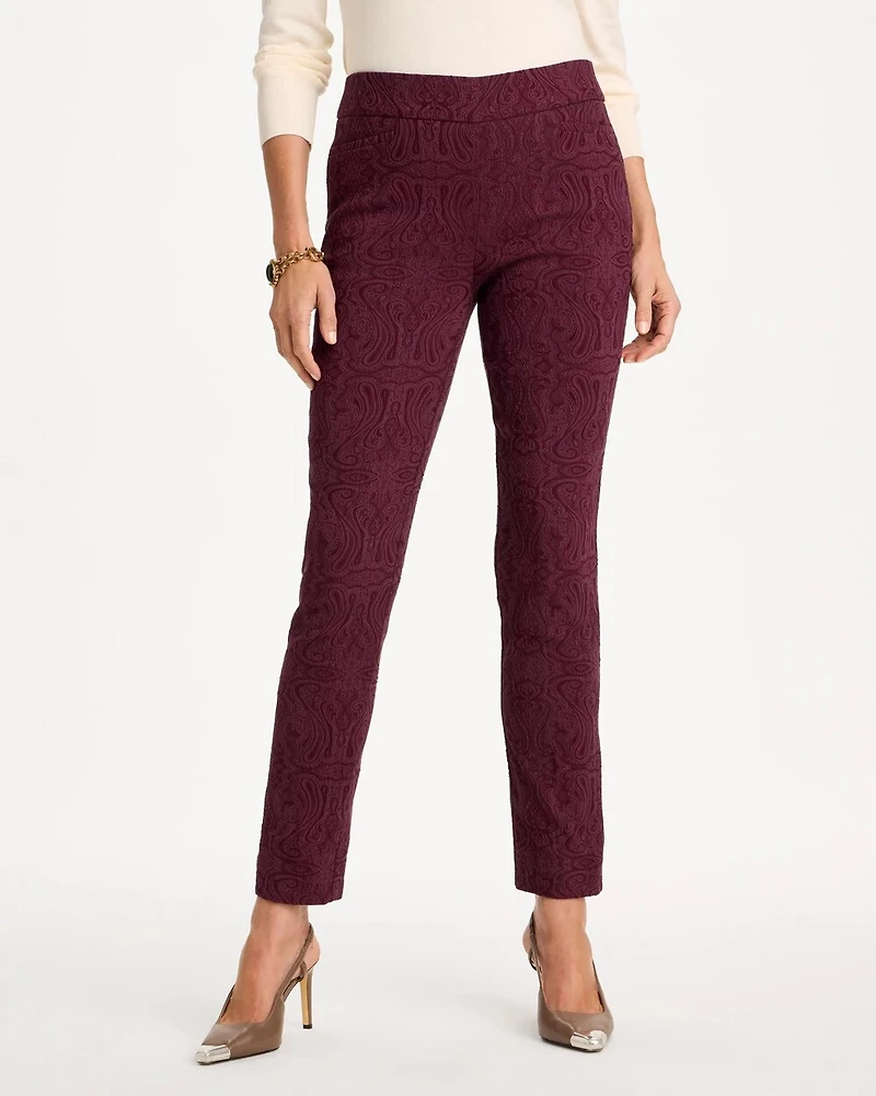 Brigitte™ Slim Ankle Jacquard Pants
