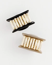 Set of Two Rhinestone Hair Clips