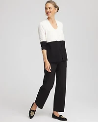 Bi-Stretch Straight Cropped Ankle Pants