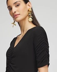 Ruched Jersey Midi Dress