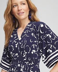 Pleated Jersey Midi Dress