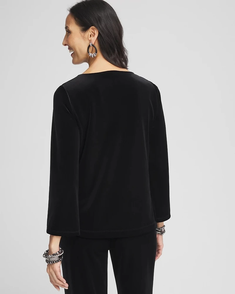 Travelers™ Velvet Cowlneck Top