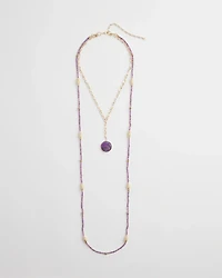 Convertible Filigree Beaded Pendant Necklace