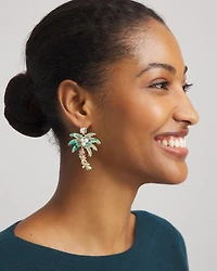 Holiday Palm Tree Earrings