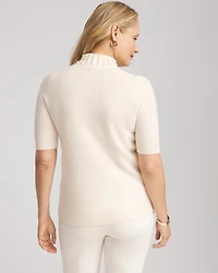 Cashmere Pearl Mockneck Sweater