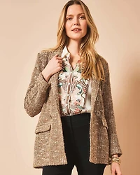 Tweed Double-Breasted Blazer