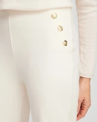 Ponte Button Flare Pants