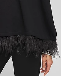Feather Sweater Cape