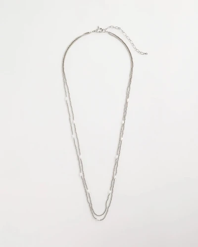 Pearlescent Bead Ball Long Necklace