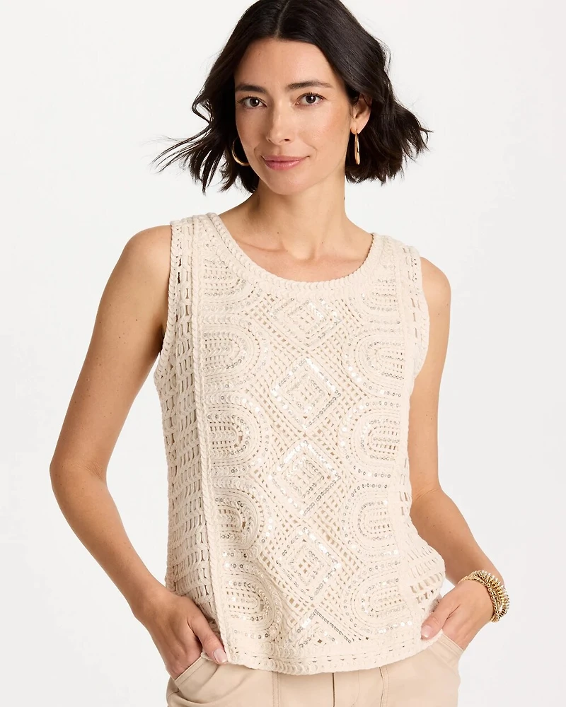 Crochet Sequin Tank