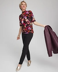 Ella Mockneck Painterly Pullover Sweater
