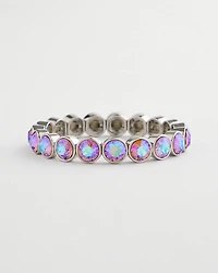 Iridescent Jeweled Stretch Bracelet