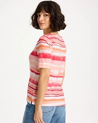 Grotto Mist Pima Elbow Sleeve Tee