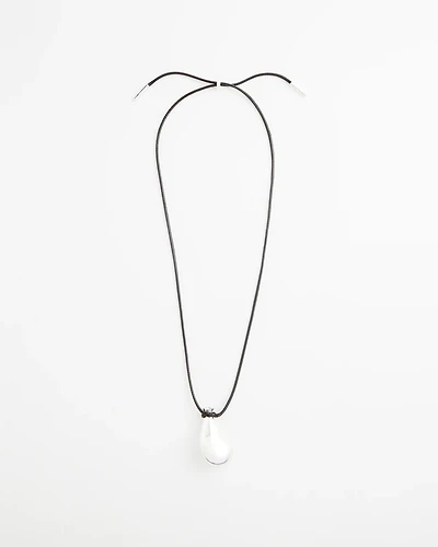 Silvertone Adjustable Pendant Necklace