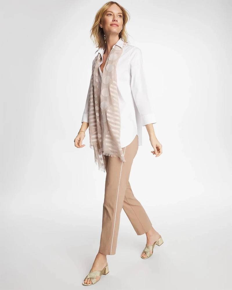 Brigitte™ Piped Straight Cropped Pants