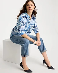 Cotton Voile Collared Beach Shirt