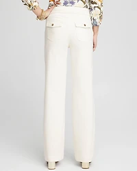 Pull-On Wide Leg Ankle Jeans