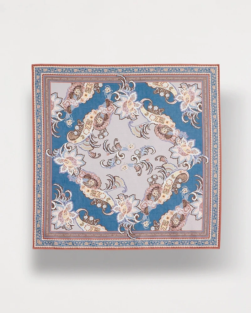 Floral Double-Sided Square Scarf