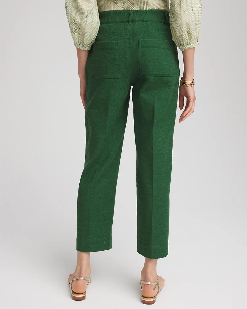Cropped Straight-Leg Pants