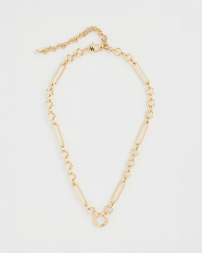 Shiny Goldtone Novelty Charm Necklace