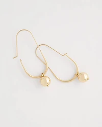 Goldtone Bead Threader Earrings