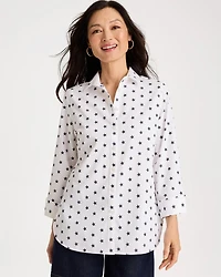 No Iron Stretch Jacquard Stars Shirt