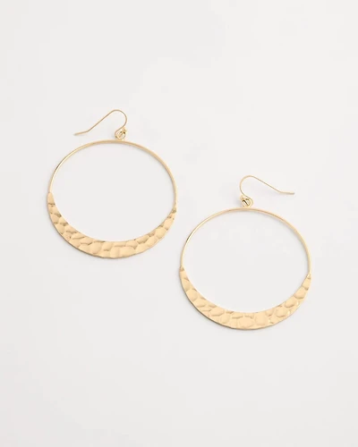 Hammered Hoop Earrings