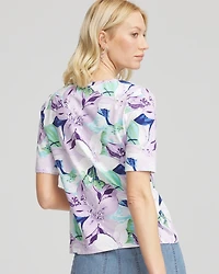 Lily Print V-Neck Perfect Tee