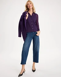 Semi-Sheer Crinkle Mesh Top