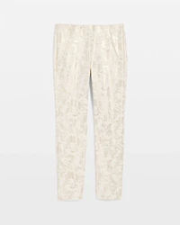 Juliet Golden Foiled Slim Ankle Pants