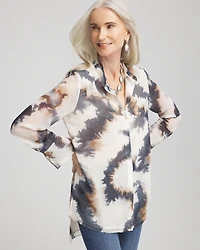 Tie-dye High-low Tunic