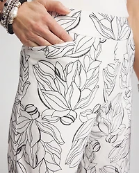 Brigitte™ Floral Embroidered Wide-Leg Cropped Pants