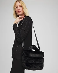 Faux Fur Puffer Tote