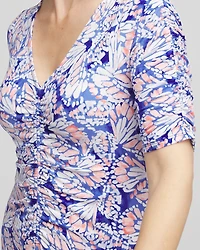 Ruched Jersey Midi Dress