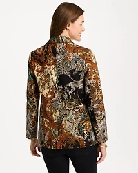 Artisanal Print Ponte Blazer