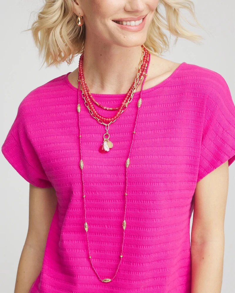 Convertible Beaded Pendant Necklace