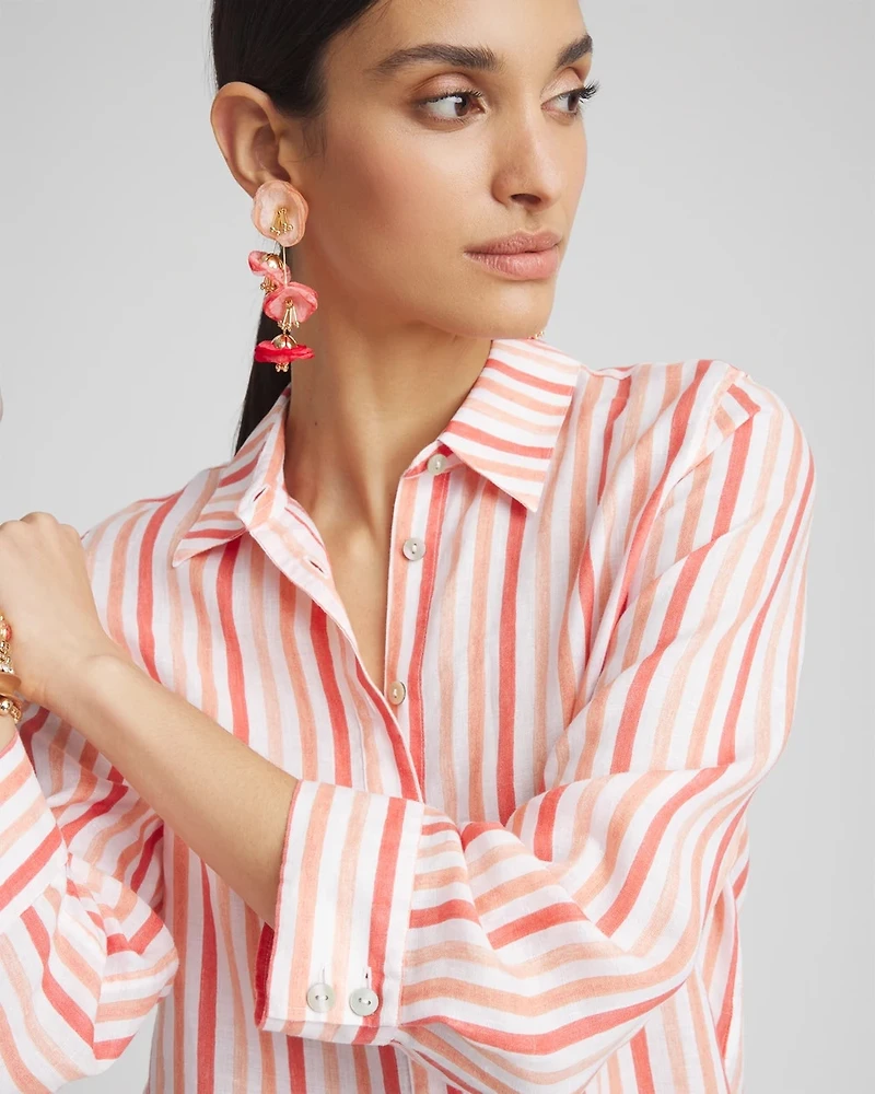 No Iron™ Striped Linen Shirt
