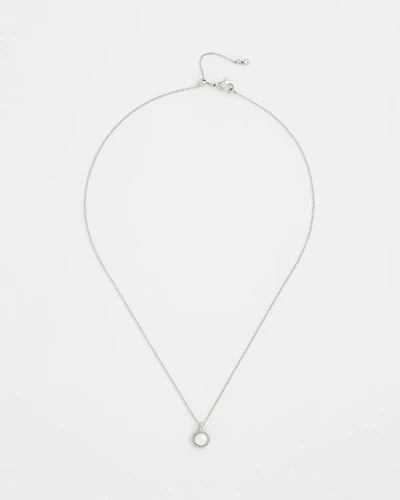 Silver Pearl Single Strand Necklace