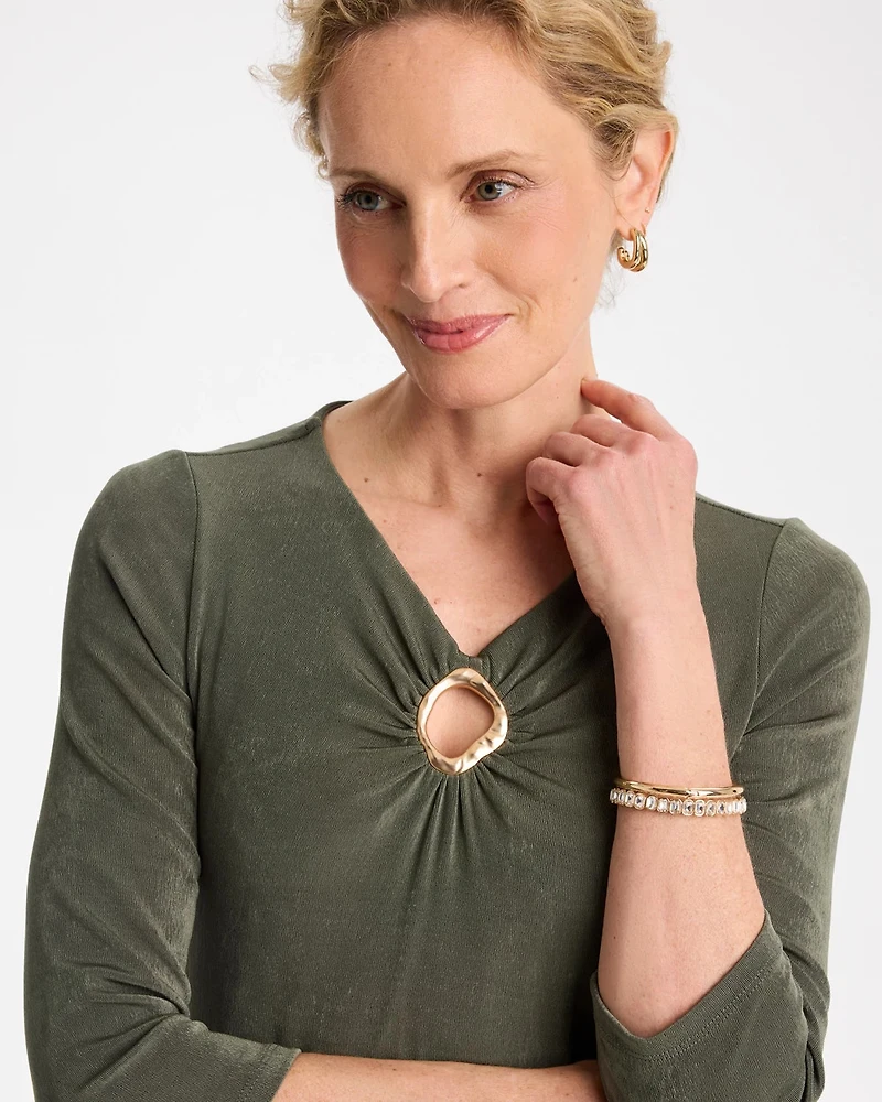 Travelers™ Hardware 3/4 Sleeve Dress