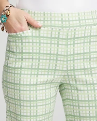 Brigitte™ Wide Leg Plaid Cropped Pants
