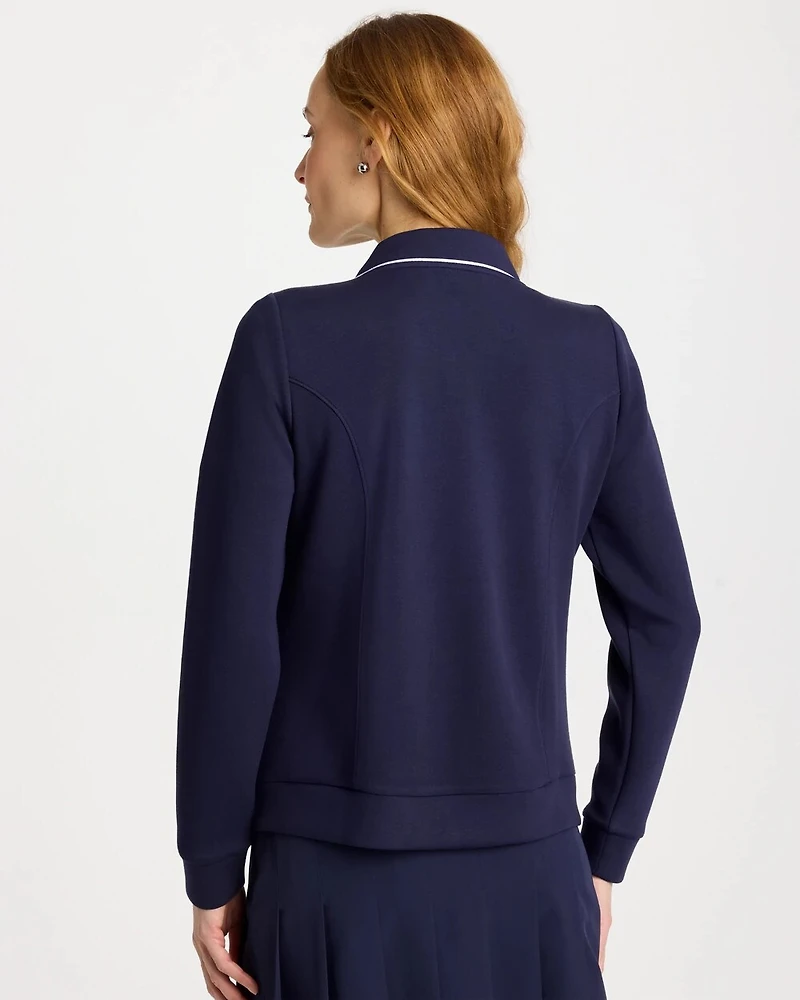 Zenergy® Soft Pique Button-Down Cardigan